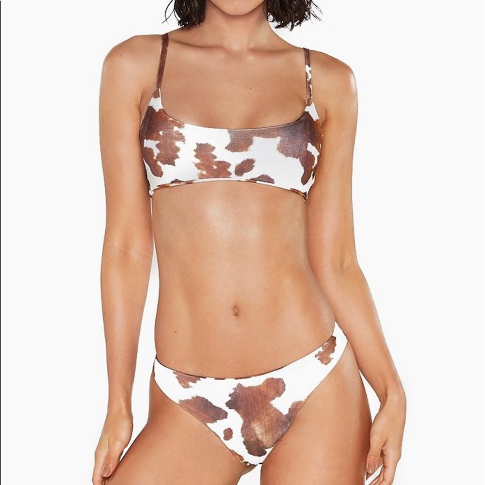 SALE! NWOT Nasty Gal Cow Print Bikini Bottoms